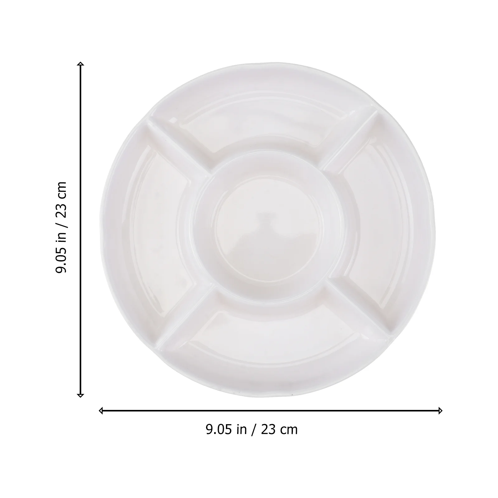 9 Inch Nuts Container Melamine Food Tray Fruit Plate Condiment Snack Serving Platter Appetizer Candy Storage