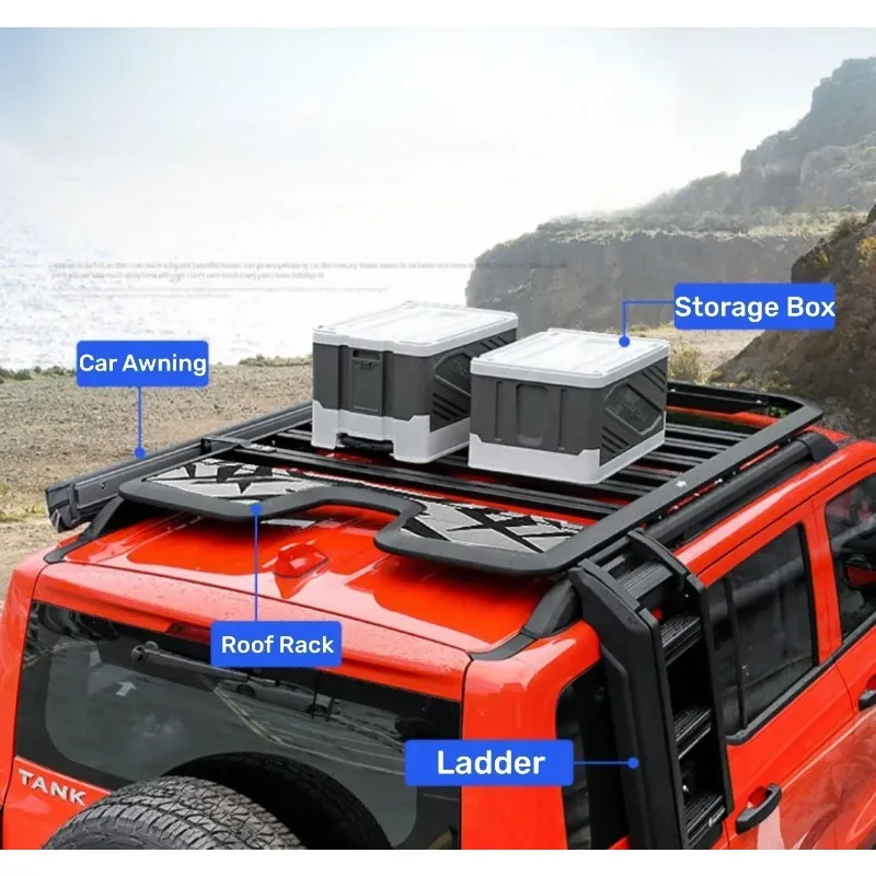 Upgraded 4x4 Off Road Luggage Racks Tank 300 Body Kit Car Cargo Carrier Roof Racks for T-ank 300