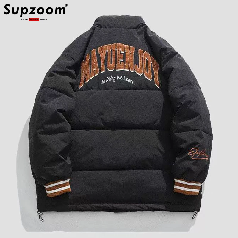 Supzoom Nieuwe Aankomst Parka Dikke Casual Gewone Gewatteerde Mannen Populaire Kleding Borduurwerk Honkbal Jas Korte Winter Jas Heren