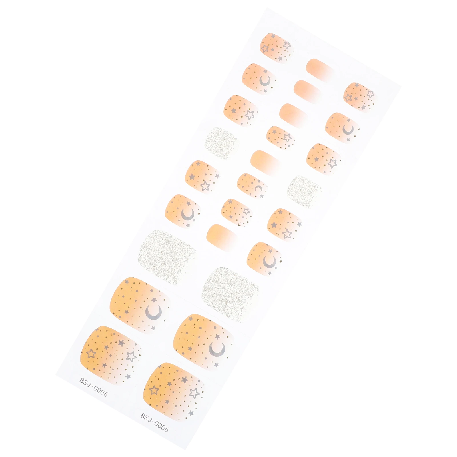 

1Set Gel Nail Stickers Long Lasting Easy Apply Decorative Nails Strip Polish Decals for Women Acrylic False Nails