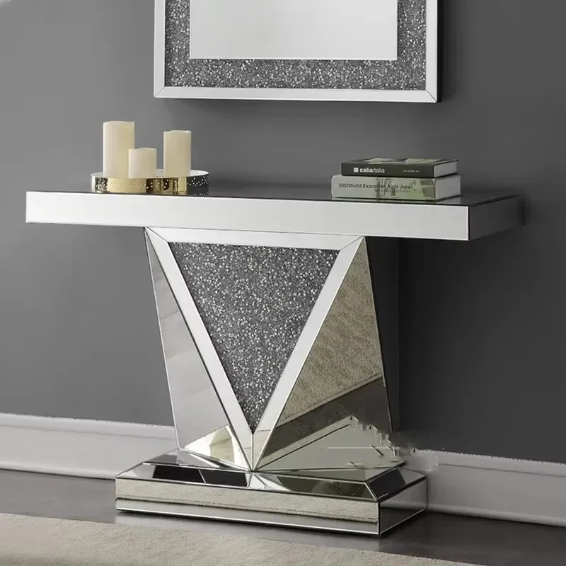 Nordic Design Living Room Table Vintage Modern Silver Console Table Vertical Console Tisch Wohnzimer Entrance Hall Furniture