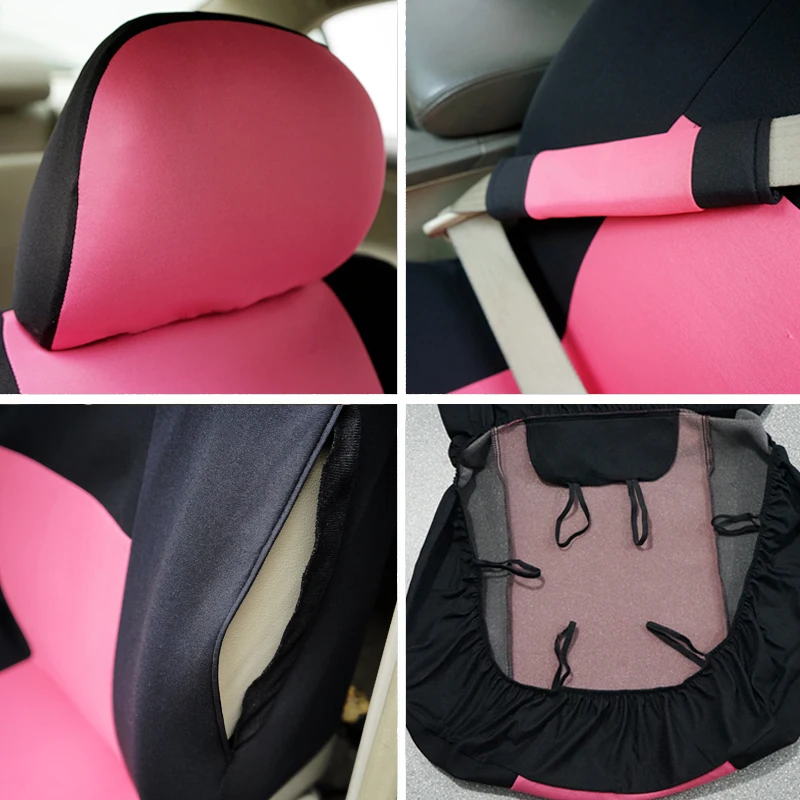 Universal Size Car Seat Covers Set With Steering Wheel Covers 2 Shoulder Protection Rear Seat Can Split Car Accessories Interior