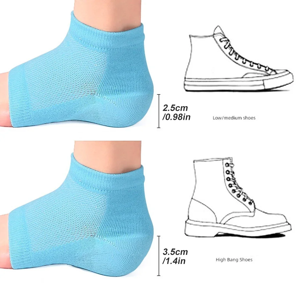 Verstärkte Höhen-Maximierungs-Socken Sport 2,5/3,5cm Halb Unsichtbare Höhenvergrößerungs-Einlegesohle Rutschfeste Unsichtbare Fersenheber Schuhzubehör – Detail 2