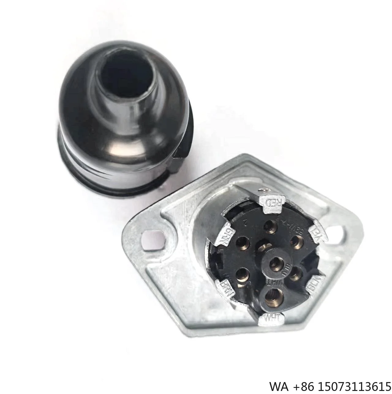 

SAE J560 7-контактный круглый контактный разъем для прицепа, литой цинковый адаптер, 7-полюсный для коммерческого сельскохозяйственного буксировки