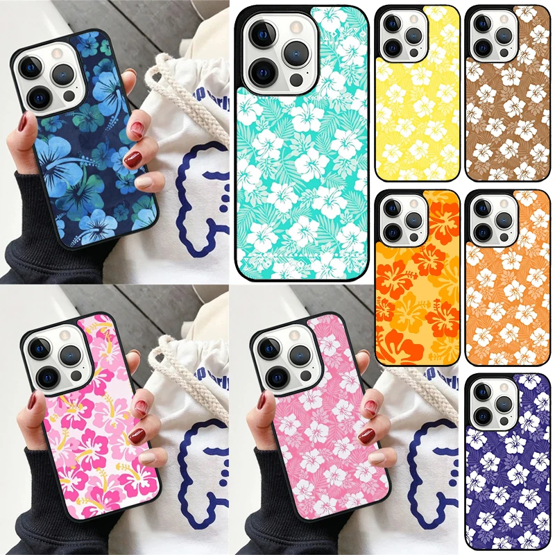 Hawaiian Ornament Phone Case for iPhone 16 15 14 12 13 mini PLUS X XS XR 11 PRO MAX Cover Fundas Shell