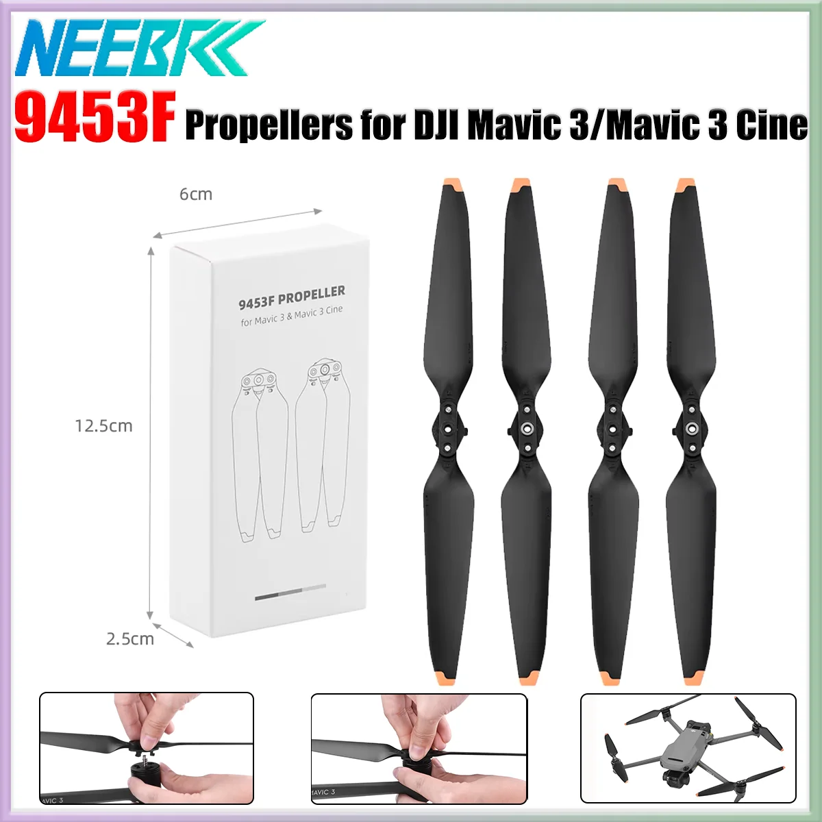 9453F Propeller für DJI Mavic 3 Mavic 3 Cine Quick Release Faltbare Klinge Drone Prop Leichte Flugzeug Ersatz Zubehör