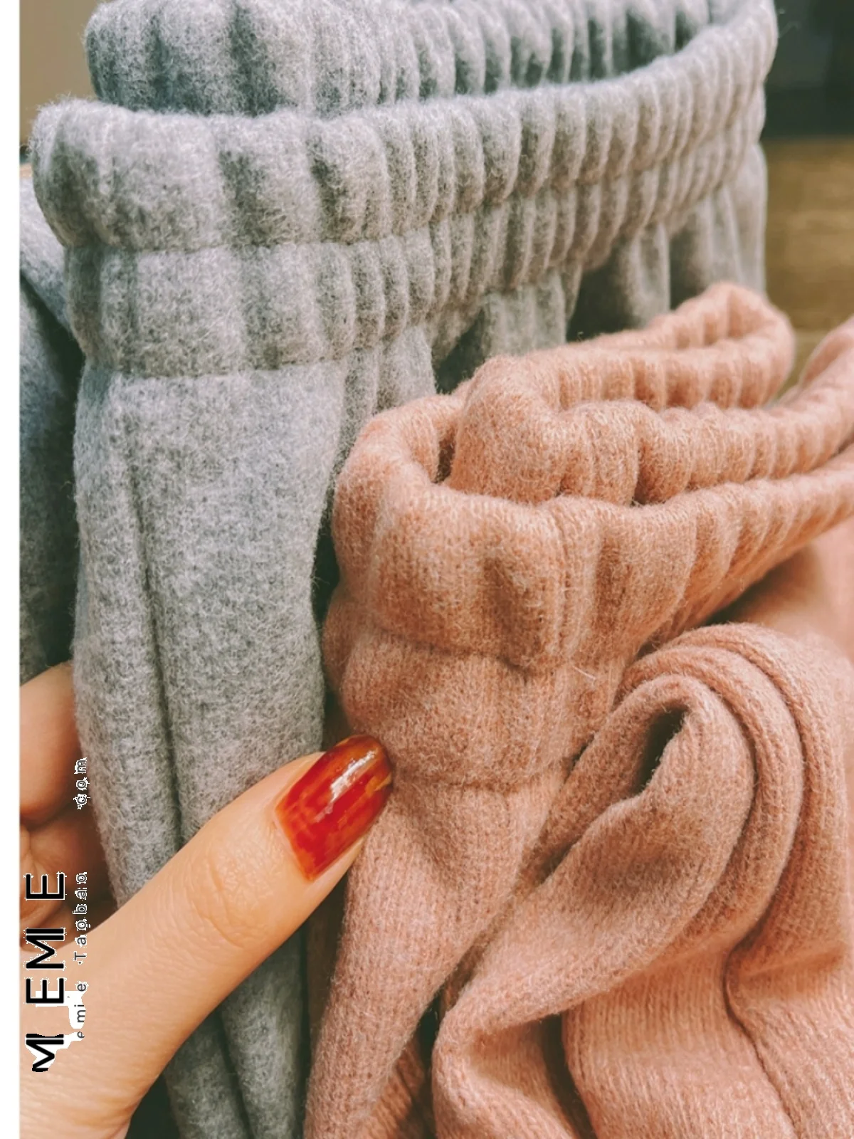 سراويل صوفية عالية المحتوى سراويل نسائية واسعة الساق لون نقي تأثير التخسيس سراويل غير رسمية مريحة