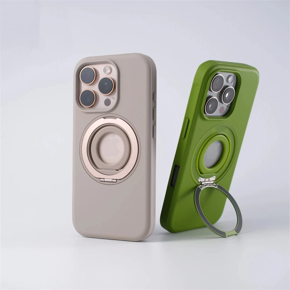 

For iPhone 17 16 15 14 13 Pro Max Plus 17Air 360°Rotating Bracket MagSafe Phone Case Magnetic Wireless Charging Shockproof Cover