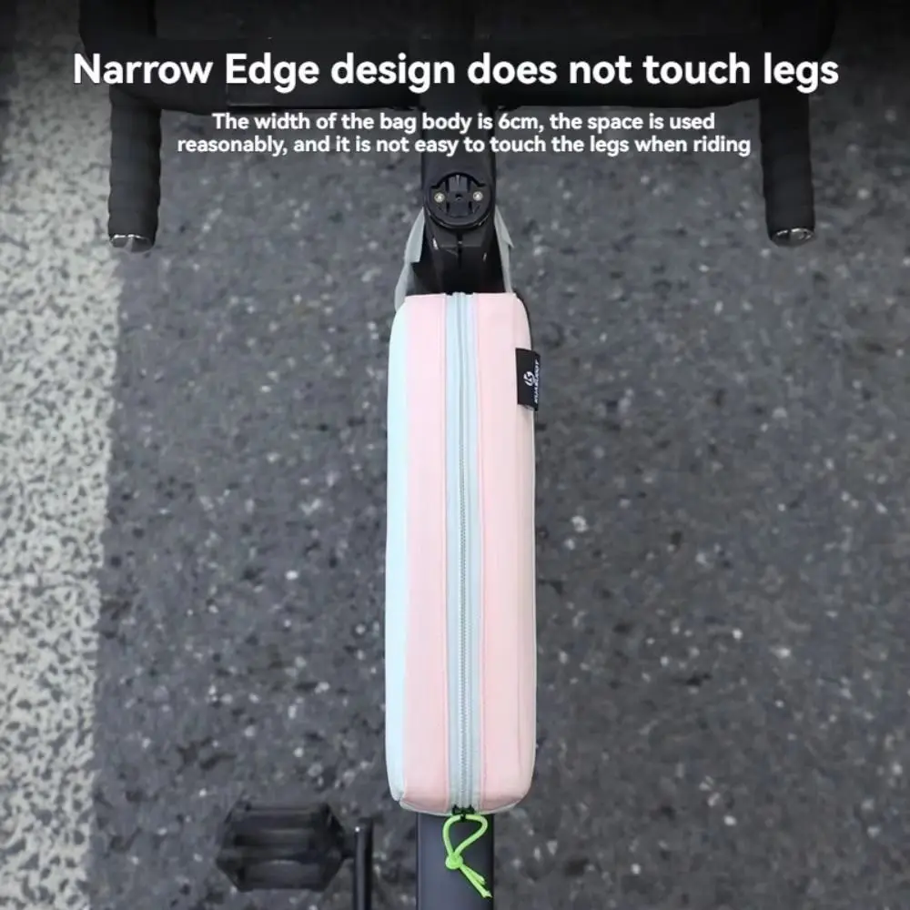 

Polyester Bike Top Tube Bag Storage Lightweight Bike Front Beam Bag Patchwork Large Capacity Bicycle Frame Pouch