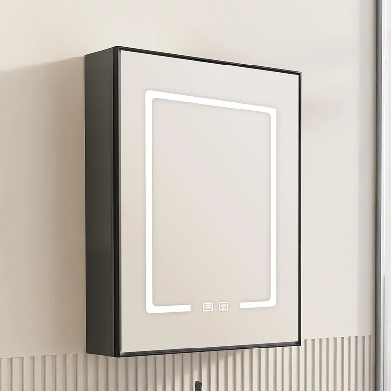 15 * 23 Inch Bathroom Mirror Cabinet Storage Mirror Box with Sensor Light Aluminum Alloy Waterproof and Moisture-proof  Storage