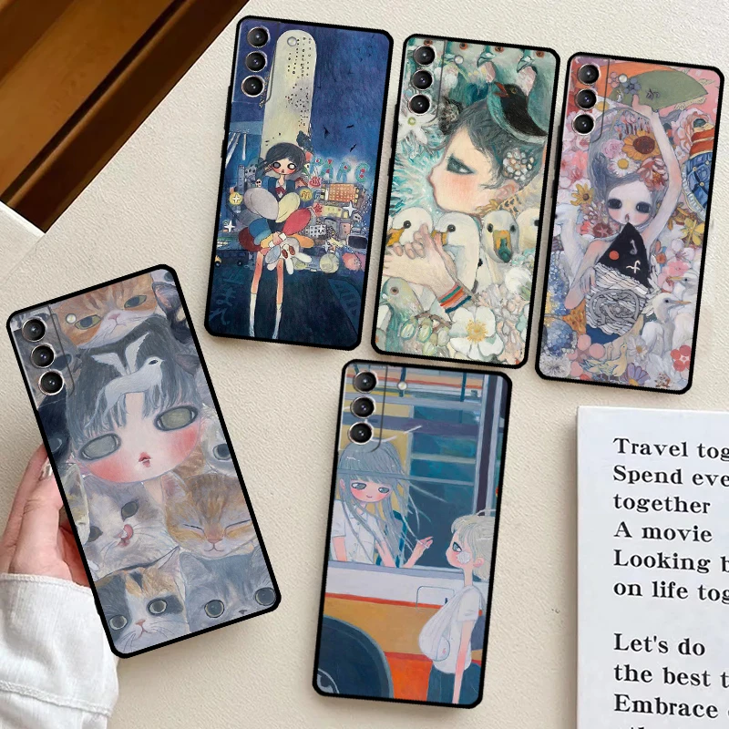 Aya takano Case For Samsung Galaxy S24 S22 S21 S23 Ultra Note 20 S8 S9 S10 Note 10 Plus S20 FE Cover