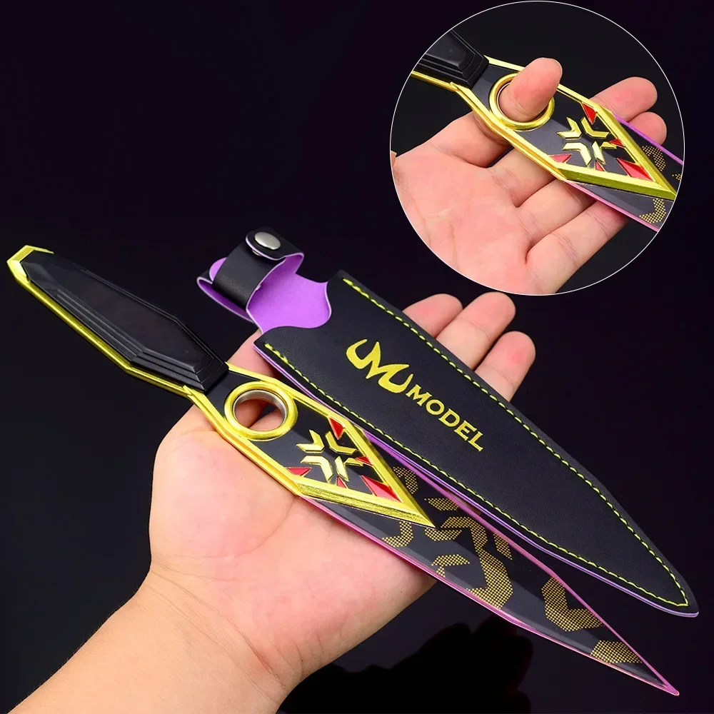 28CM Valorant Game Peripheral Kunai Weapon Model Championship 2023 Special Effects Bearing Rotation Uncut Toy Knife Gift Boy Toy