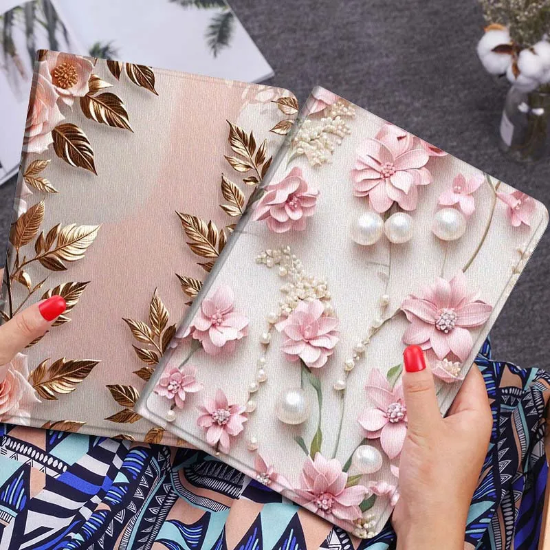 

Flower Luxury Starfish For Xiaomi Mi Pad Mini 4 5 6 7 SE Pro Plus Redmi Pad 2 SE 2025 8.8 11 Foldable Tablet Case Gift