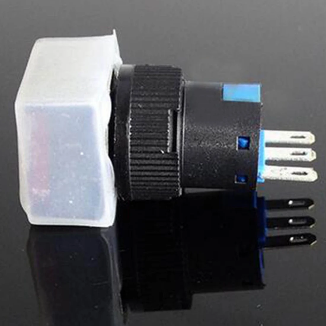 20pcs LA16 Square Rocker Switch Cap Transparent Button Cap Waterproof Dustproof Oilproof Protective Cap Cover