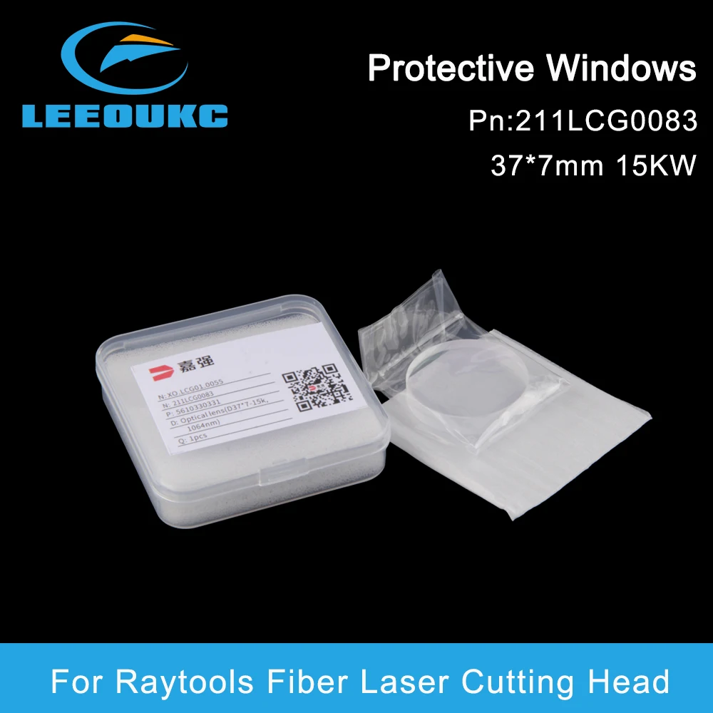

10Pcs/Lot Raytools Original Laser Protective Windows 37*7 15KW Optics Glass Lens 211LCG0083 For Raytools BM06K BM114S BM115