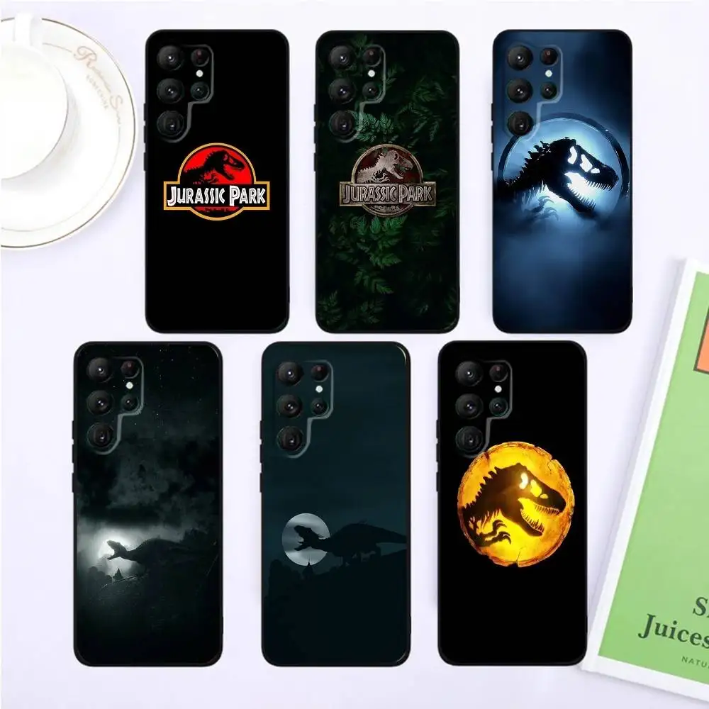 

J-Jurassic Park D-Dinosaur Phone Case For Samsung S25,S24,S23,22,21,Ultra,Pro,S10,S30Plus,20lite Black Cover