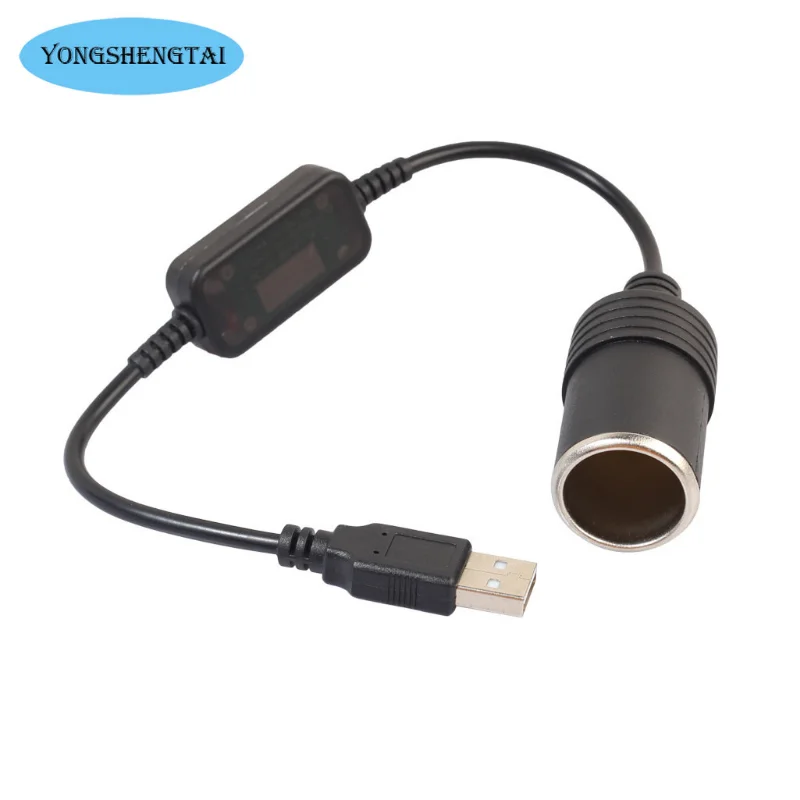 

Power Cable of Tachograph USB To Cigarette Lighter Base 5V 12V Boost Adapter