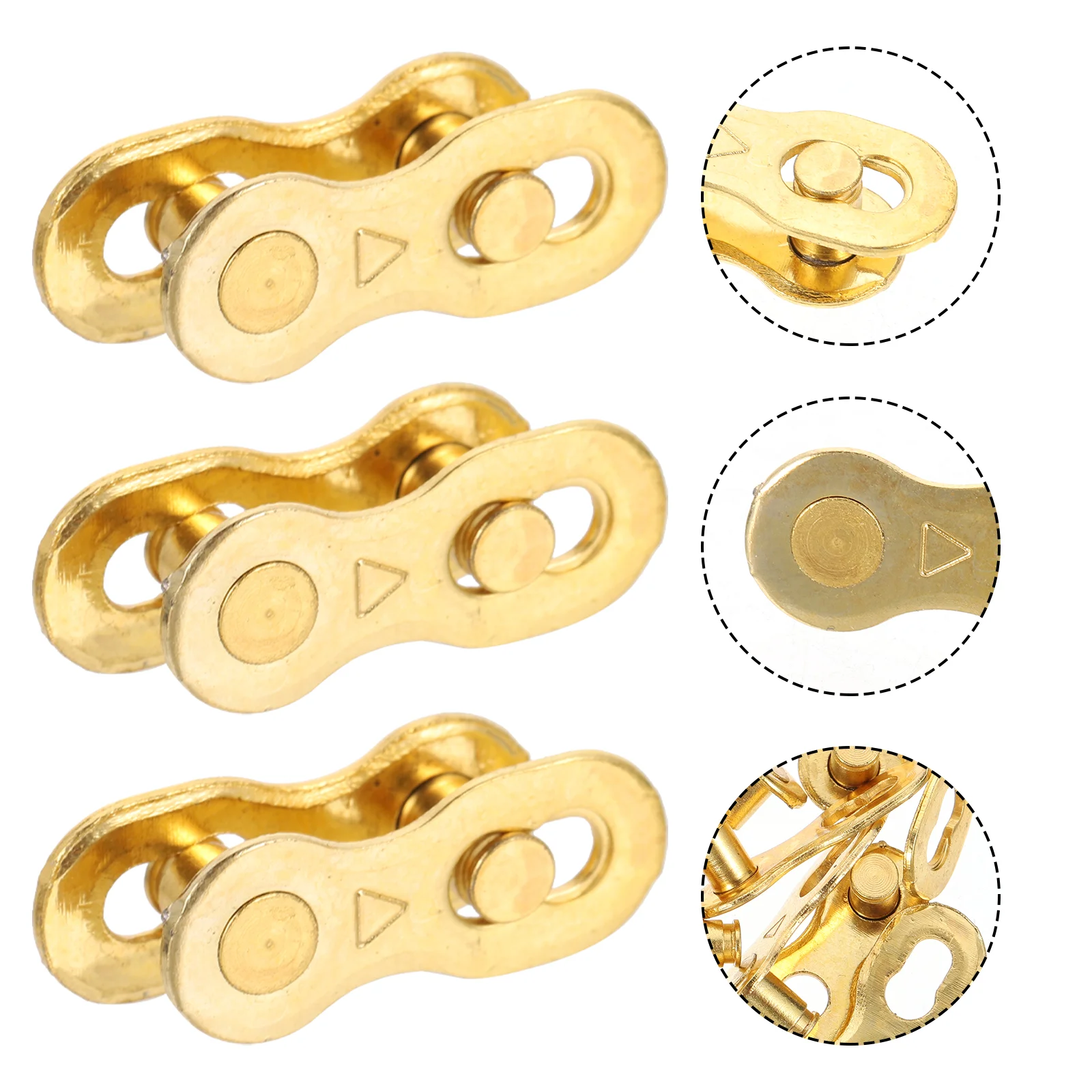 

24 Pcs Chain Buckle Bike Joints Repair Steel Connectors Professional Buckles Golden Connecting Cycling