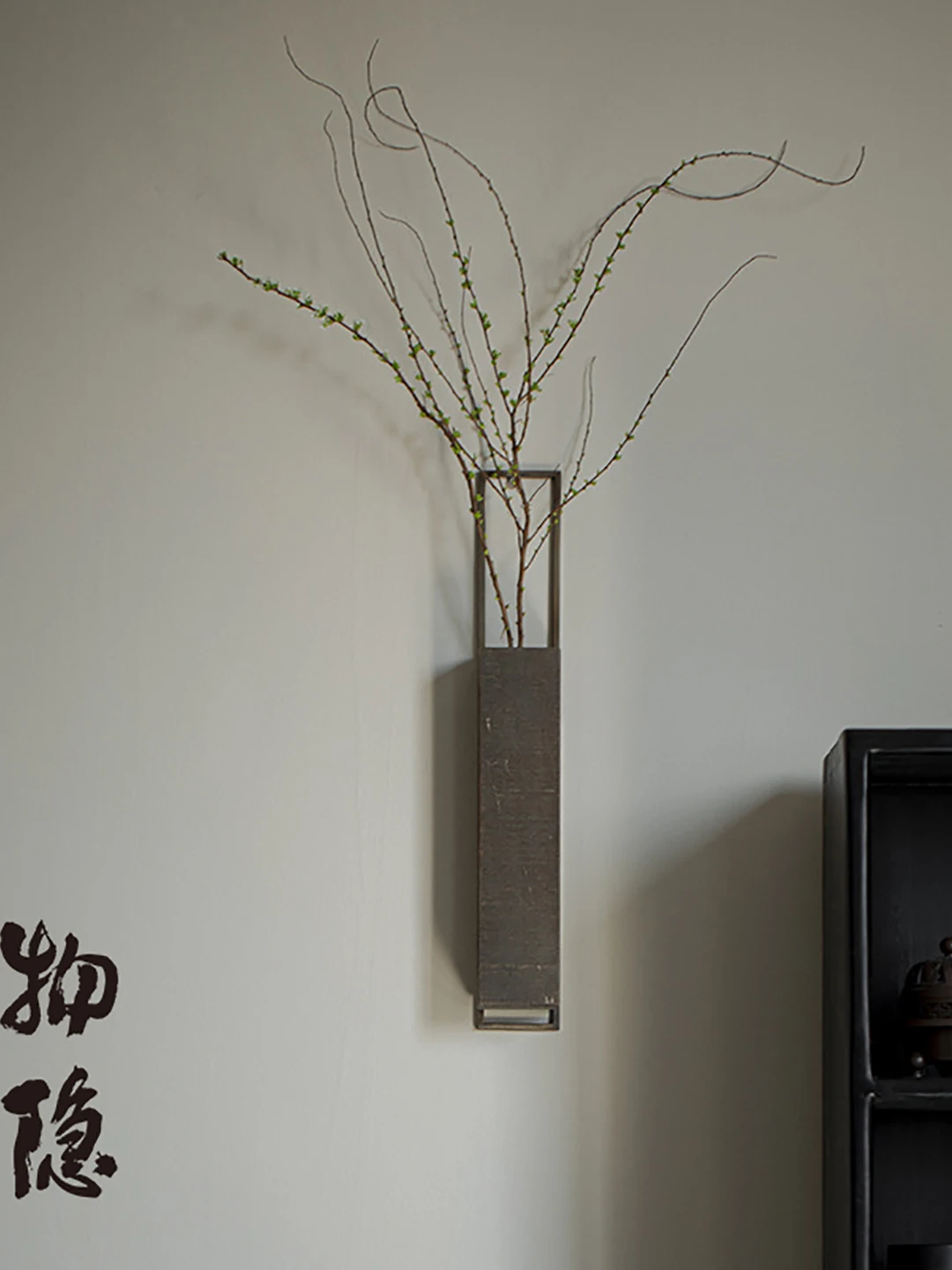 

New Chinese Style Wall Mounted Flower Vase Original Design Hydroponic Flower Pot Zen Aesthetics Minimalist Floral Art Home Decor