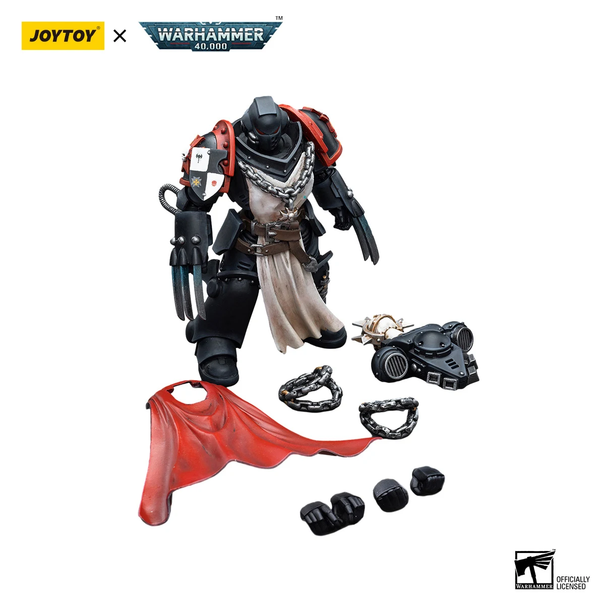 مجسمات الأكشن JOYTOY Warhammer 40k 1/18 Black Templars Primaris Sword Brethren Alberic Granbertus