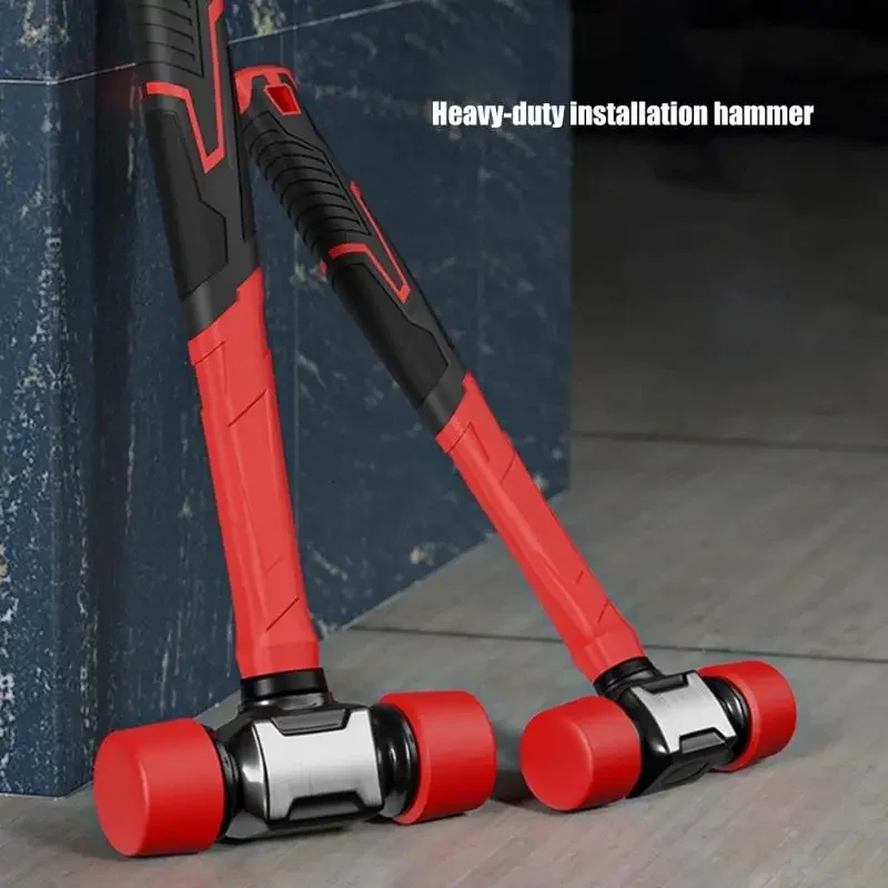 Martillos de goma con mango de fibra que reduce la vibración, esenciales para instalaciones de pisos y montaje de equipos de camping
