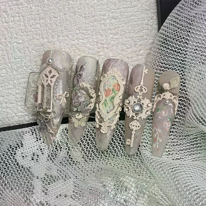 Mini cadre Photo en forme de Silicone, moule à ongles, estampage des ongles, bricolage, conception de Salon de manucure, outil d'art de manucure stéréoscopique