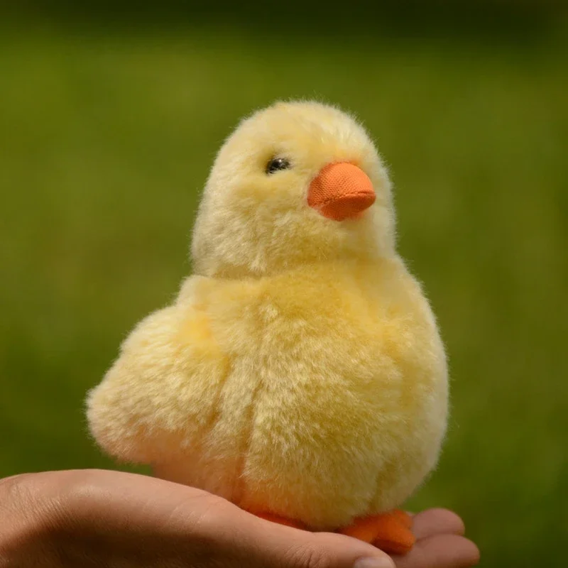 Peluche de Pollito Amarillo Realista de 13 cm, Juguete de Peluche Suave y Realista, Peluche de Pollo, Muñeco para Abrazar, Regalo de Cumpleaños, Decoración de Habitación