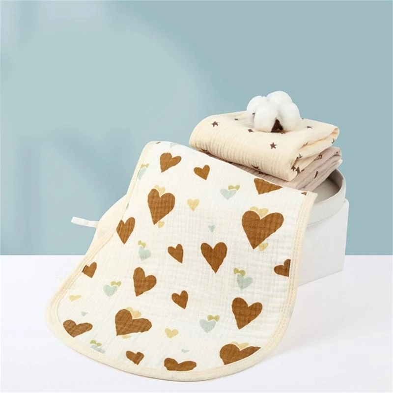 

652F Ultra-Absorbent Burping Cloths Burp Rags for Girl-Boy Muslin Washcloths Newborn Infant Saliva- Towel Bibs Baby Essential