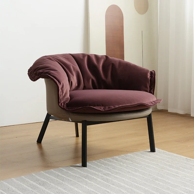 

-Modern Single Accent Sofa Chair Soft Velvet Fabric Versatile HomeOffice Apartment Hospital Warehouse Dining Leisure Bedroom Use