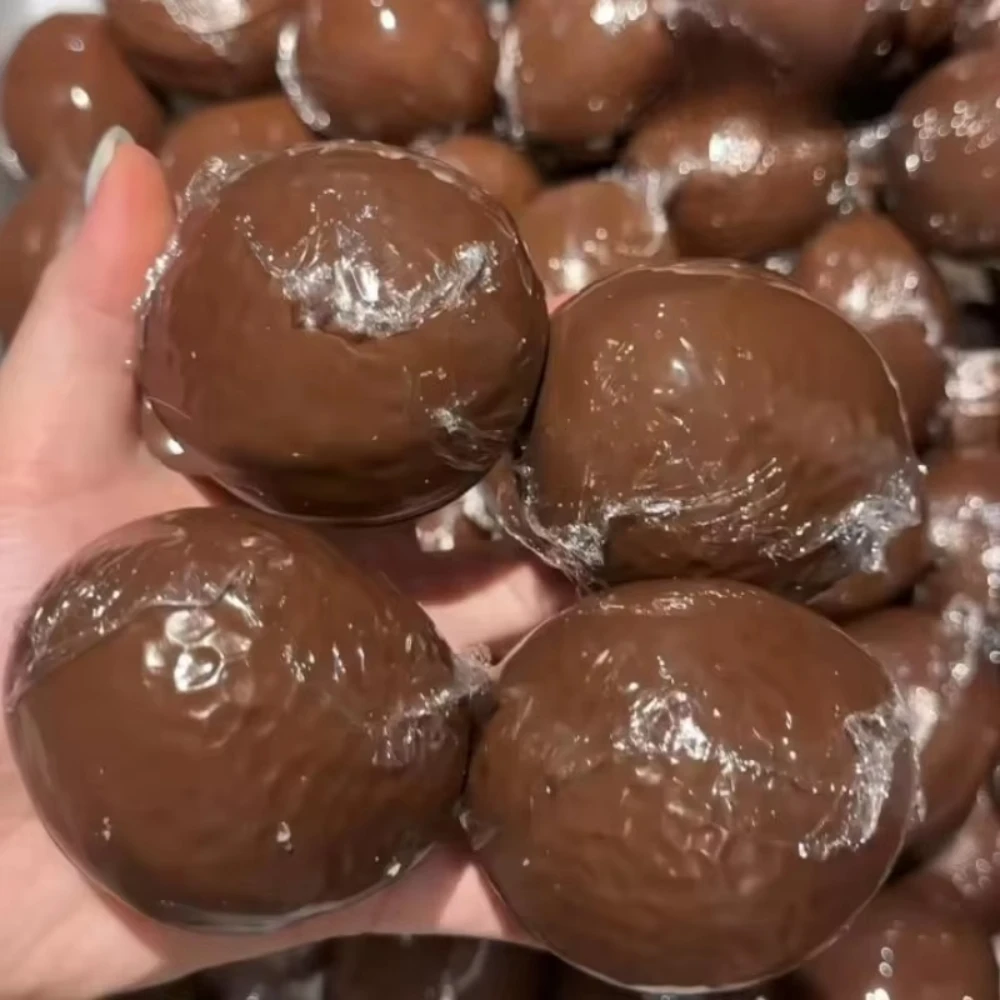 Chocolate Pie Squishy Stress Ball Fidget Toy Crunchy Squeeze Toy Soft Building Block Filled Adults ASMR Stress Relief Holiday Gi image 5