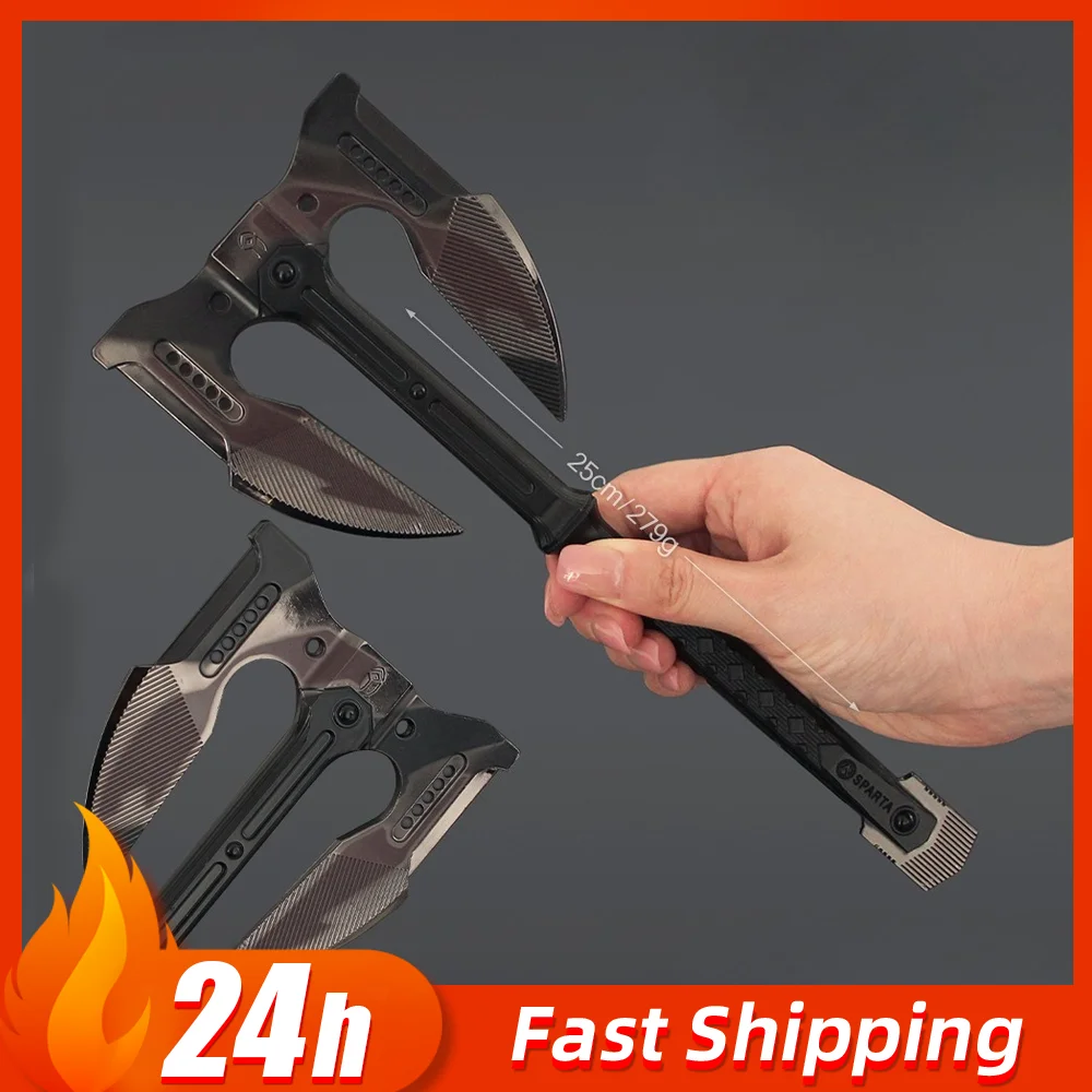 

25cm Arena Breakout Unyielding Fury Double Edged Battle Axe Game Peripheral Metal Alloy Weapon Model Fashion Accessorie Toy Gift