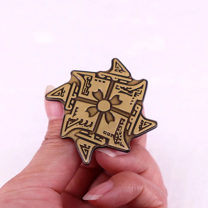 الوحش هنتر كامورا قرية شعار شارة لعبة المينا دبوس vintage بروش مجوهرات #3