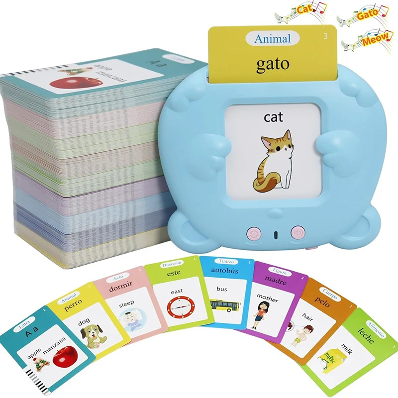 Early Education Flash Cards Machine Learning English Electronic Audio Book Toys Montessori Children Puzzle Toy Birthday Gifts