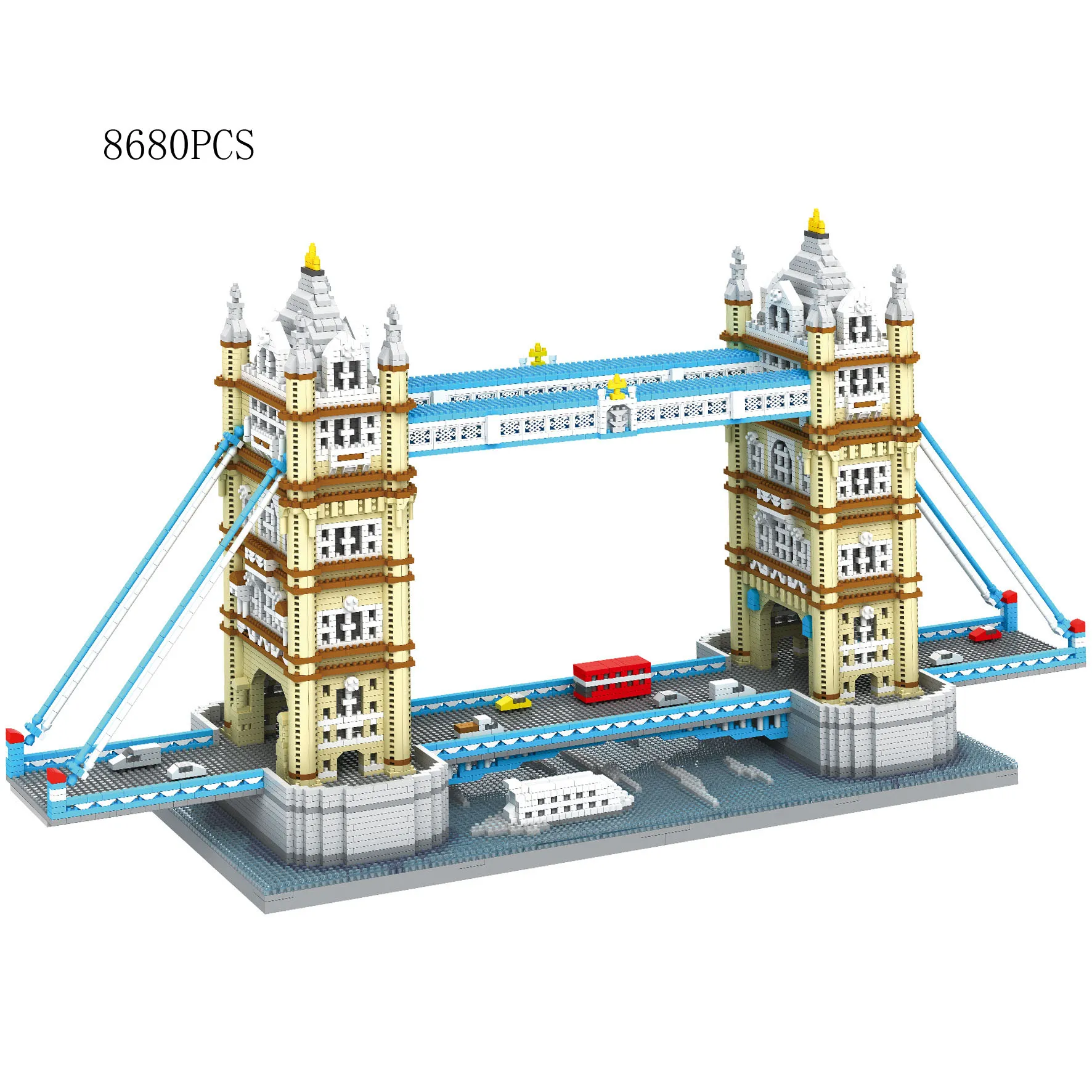 

World Famous Architecture Mini Block Tower Bridge London England United Kingdom Micro Building Bricks Toy Nanobrick For Gifts