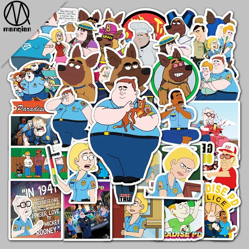 Autocollants décoratifs Graffiti créatifs Paradis PD, 50 pièces, personnalité de dessin animé