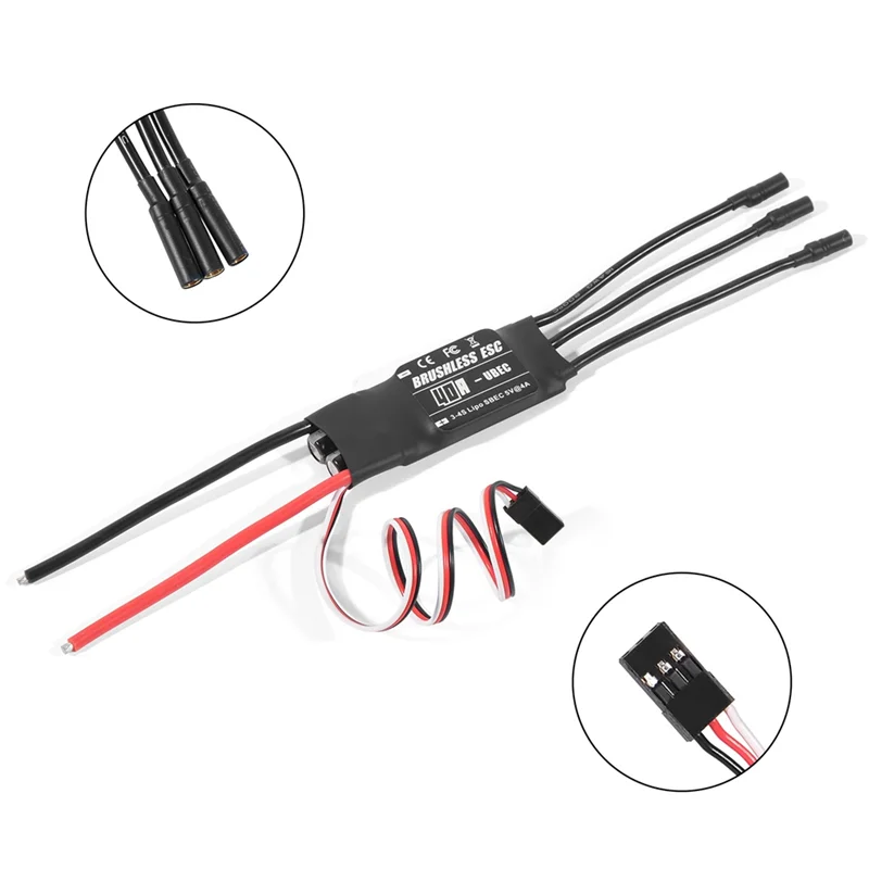 B24C-40A 2-3S Lipo Bezszczotkowy Regulator ESC z Wysyłaczem BEC i Kartą Programującą do Samochodów RC, Łodzi, Samolotów, Części DIY