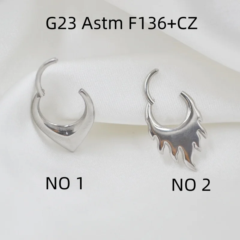 

10pcs G23 ASTM F136 Titanium Nose Hoop Septum Clicker Ring Earring Ear Tragus Helix Cartilage Body Piercing NEW