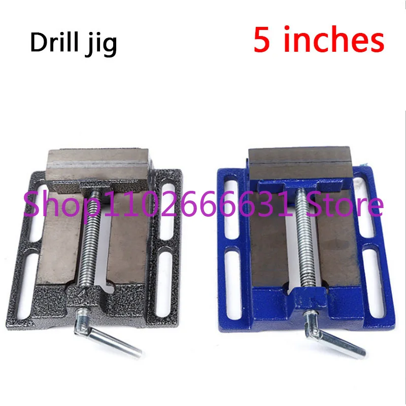 

5 Inch Cast Iron American Vise Flat-Nose Pliers Bench Clamp Fixed Bench Vice Precision Drilling Jig Maximum 125MM