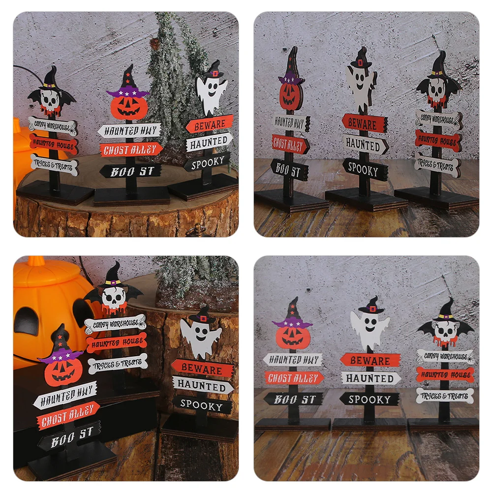 

Fall Decorations Indoor Wooden Sign Ornaments Halloween Party for Table Centerpiece