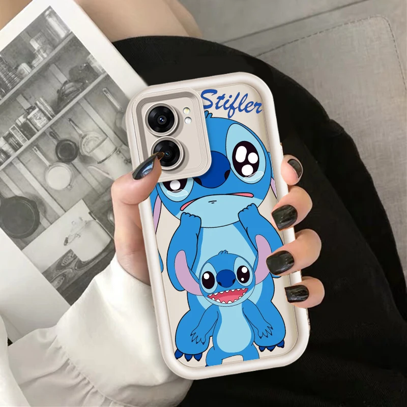 Stitch Love dispys per OPPO A98 A78 A94 A76 A74 A58 A55 4G 5G A9 A53 2020 A36 Eye Ladder Cover Capa Fundas Phone Case