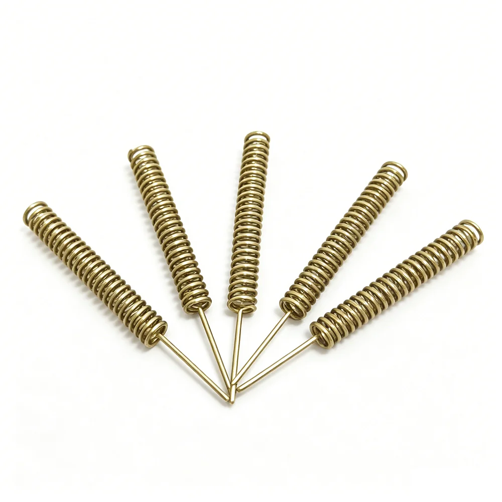433MHz Full Copper Spring Antenna 0.8mm Wire 25 Turns 5.5mm OD 52mm Total Length Soldering Helical Aerial for RF Module