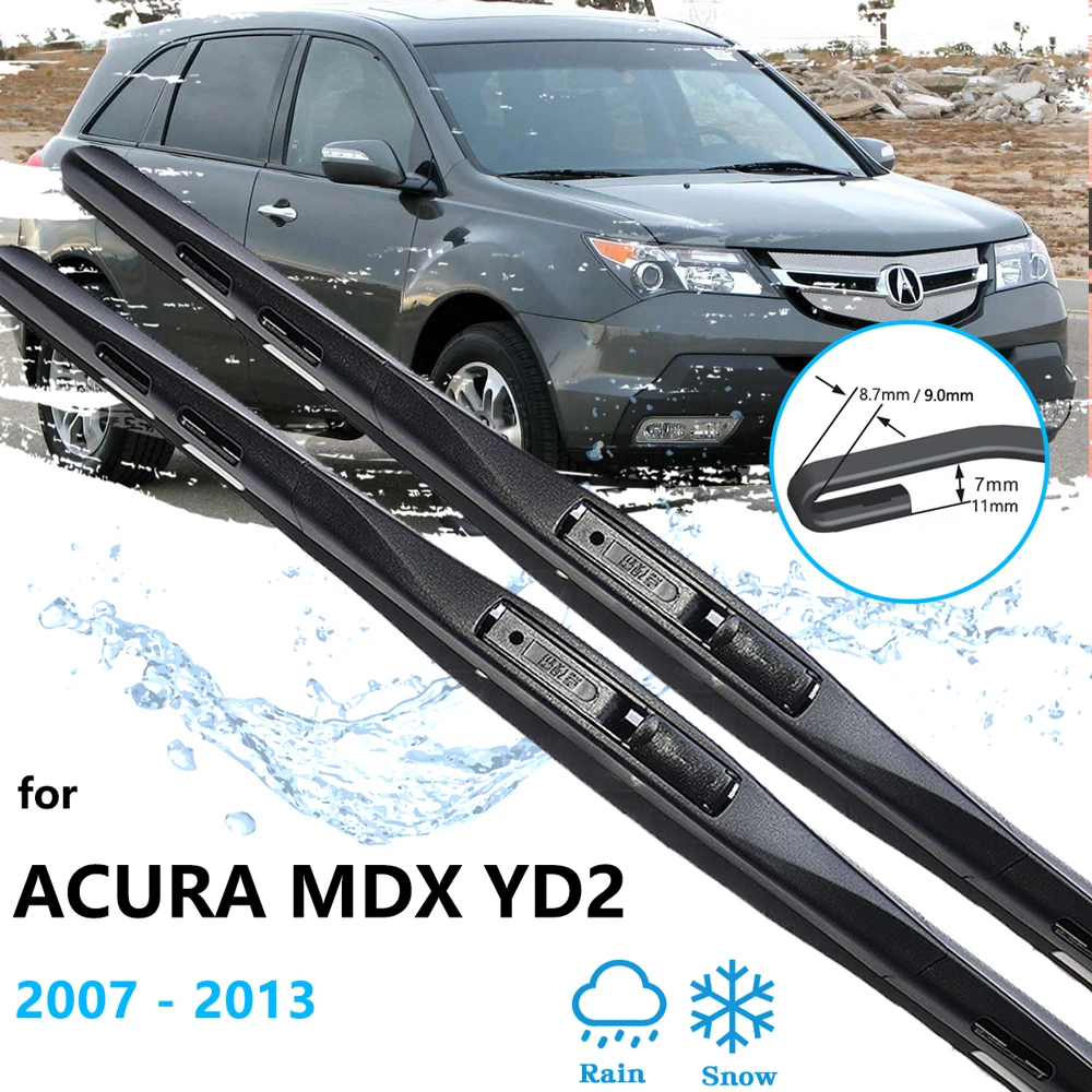 For Acura MDX YD2 MK2 2007 2008 2009 2010 2011 2012 2013 Front Rear Back Wipers Blades Windshield Auto Accessories U J Hook Arm