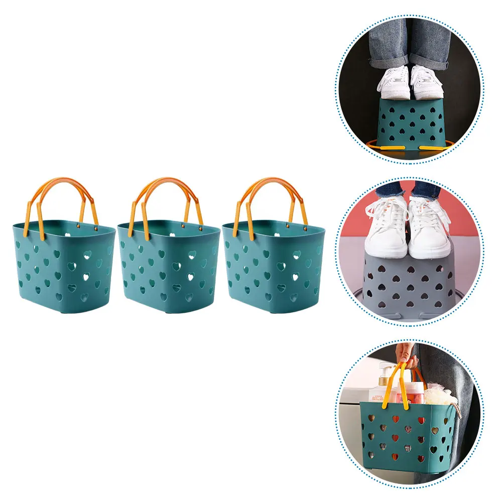 

3 Pcs Basket Portable Bathroom Kitchen Laundry Home ganizer Tote Bag Storage ganizer Washable Compact