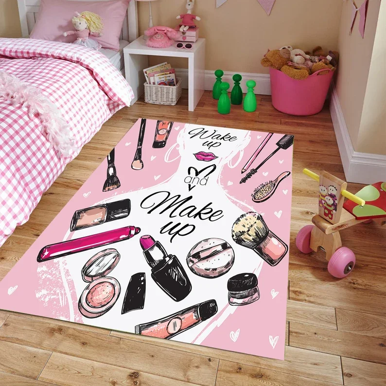 Cosmetics Printed Carpet Women's Room Cloak Room Makeup Desk