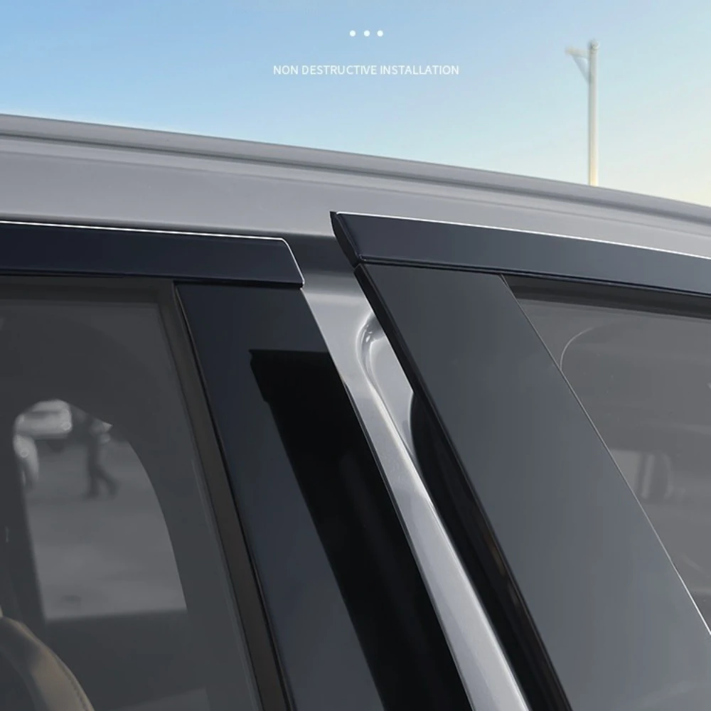 For Geely Galaxy Starship7 EM-i Blackout Window Trim, Black Decor Strip Exterior Mod Parts view 5