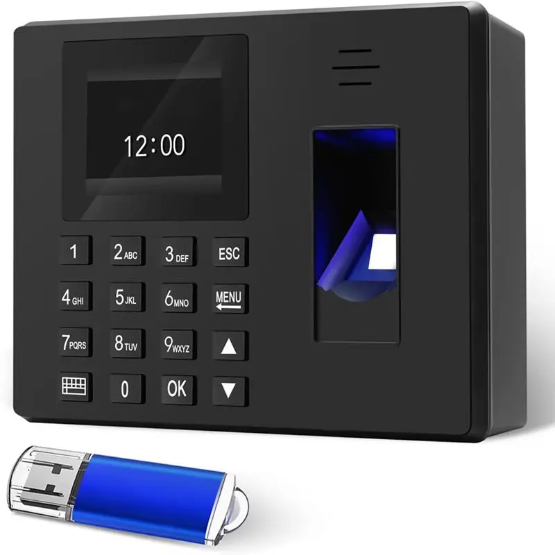 

ABMO Fingerprint Clock Finger Scanning And PIN Punch In One, No Monthly Fee Deduction Lunch Time Editor Lacks Punch