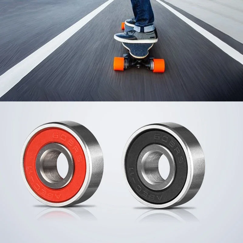 

8PCS ABEC-11 high-speed bearing 608RS is suitable for skateboard long board inline roller skates, ice skates, and low-noise