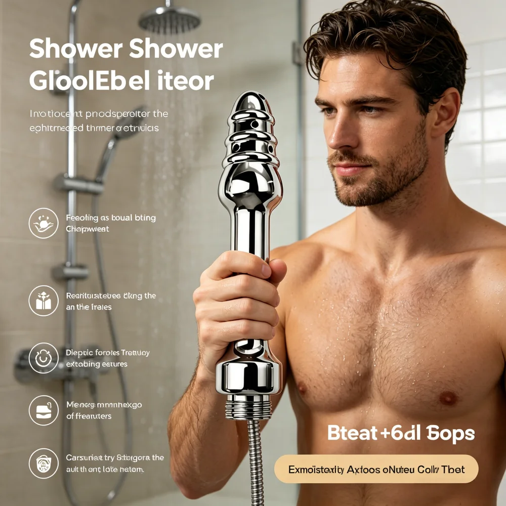 High Pressure Shower Head Handheld - Draagbare verstelbare roestvrijstalen douchekop, hogedruk waterbesparende