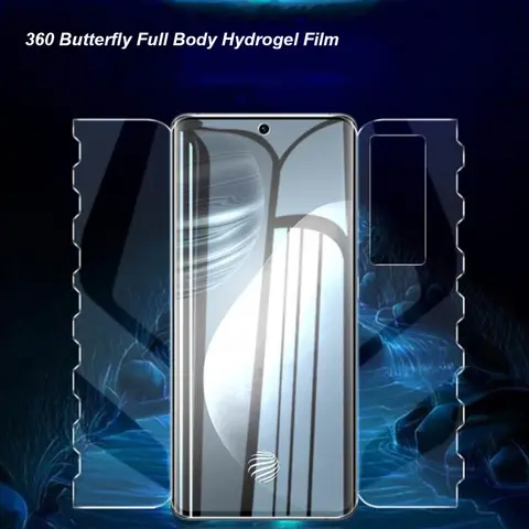 360 ° Película de hidrogel completa para Vivo X80 X70 X60 X50 X Note S12 Pro Plus Nex 3 3S Protector de pantalla para Vivo iqoo 7 8 9 Pro Neo 5
