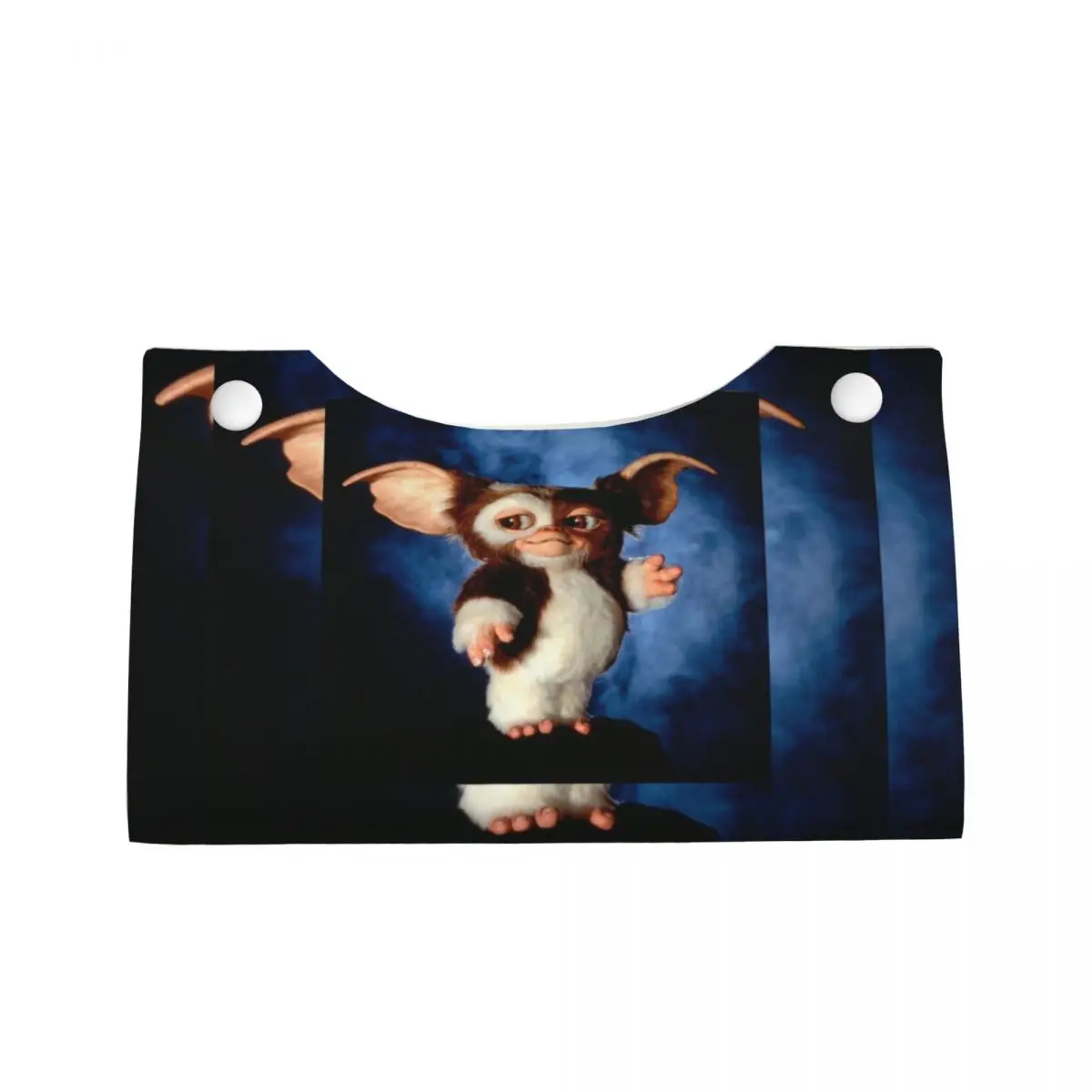 Custom Gremlins Mogwai Tissue Box Cover for Bathroom Home Gizmo Monster Movie Rectangular PU Leather Facial Tissue Box Holder